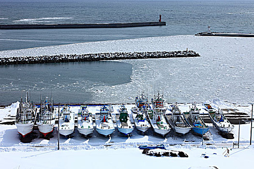 渔港,冬天