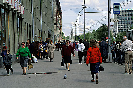 俄罗斯,西伯利亚,街景