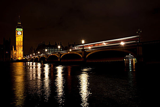 威斯敏斯特桥,大本钟,伦敦,英国