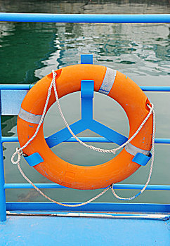 橙色,安全,漂浮,码头