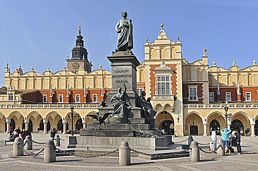 波兰,克拉科,市场,广场,布,亚当,纪念建筑
