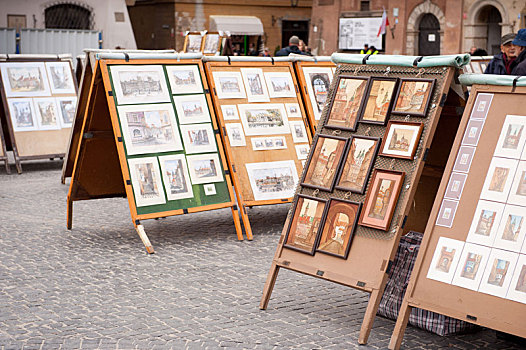 销售,绘画,华沙,老城,市场,波兰
