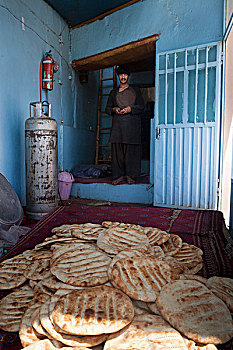 阿富汗,喀布尔,面包,做糕点,糕点店