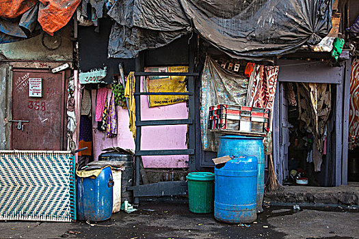 小屋,孟买,印度,家
