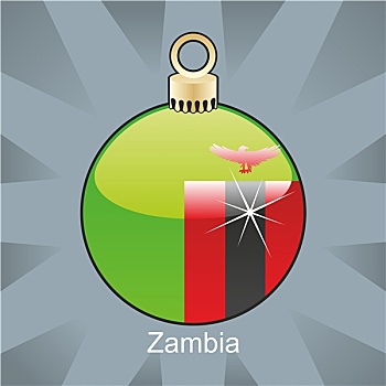 赞比亚,旗帜,圣诞节,形状