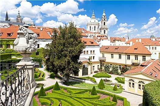 花园,圣尼古拉斯教堂,布拉格,捷克共和国