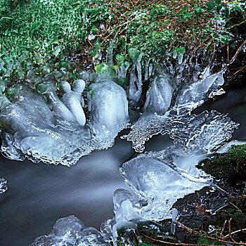 冰冻,溪流