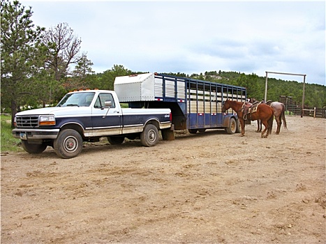 拖车,挑选,向上,越野,怀俄明,美国