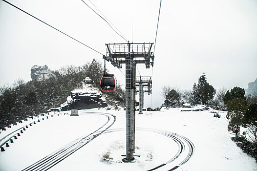 冰雪天天门山索道