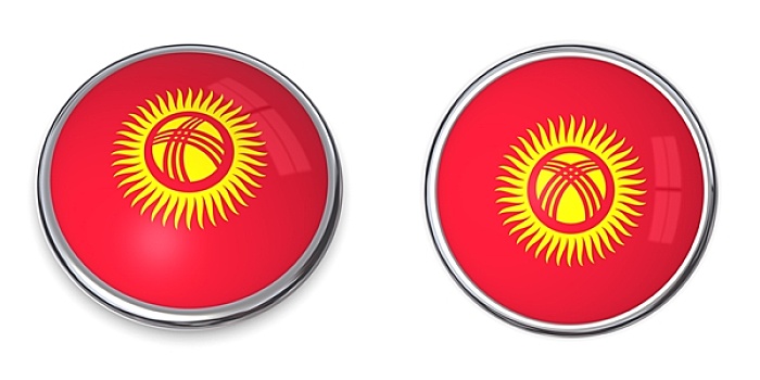 旗帜,扣,吉尔吉斯斯坦