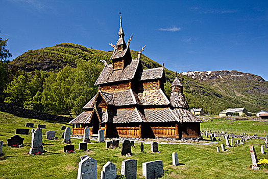 教堂,波伊根,一个,挪威,艺术,建筑,斯堪的纳维亚,欧洲