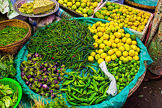 缅甸,曼德勒,辣椒,柠檬,小,茄子,出售