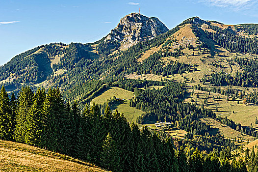 风景,山,高山,山麓,上巴伐利亚,巴伐利亚,德国,欧洲