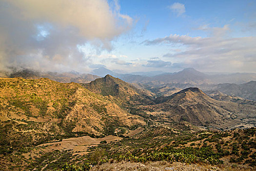 风景,上方,山,道路,马萨瓦,埃塞俄比亚,厄立特里亚,非洲