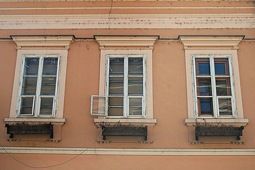 窗户,老,19世纪,建筑
