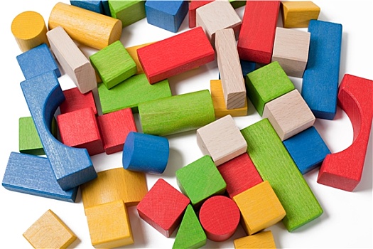 彩色,木制玩具,方形