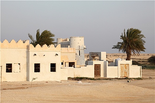 城市,神秘,乡村,卡塔尔,中东