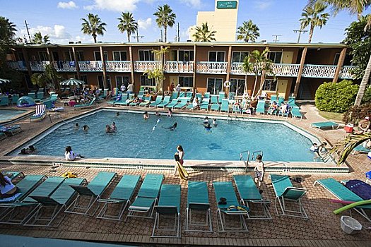 汽车旅馆,游泳池,佛罗里达,美国