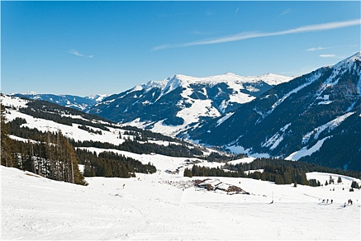 滑雪区,区域,奥地利