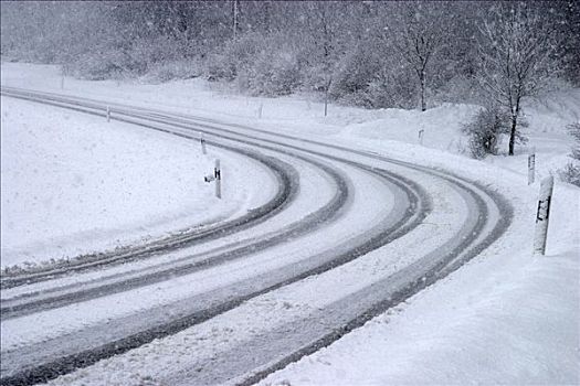 积雪,道路