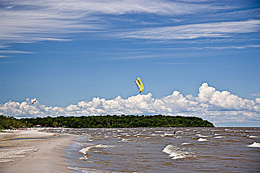 风筝冲浪,海滩,省立公园,曼尼托巴,加拿大