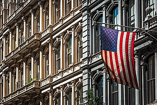 美国国旗,建筑,第5大道,纽约,美国