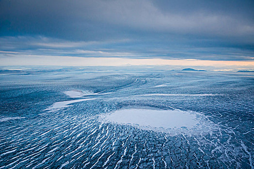 航拍,冰原,格陵兰,北美