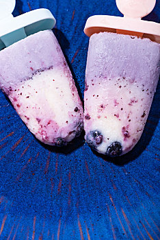 蓝莓冰棒冰棍