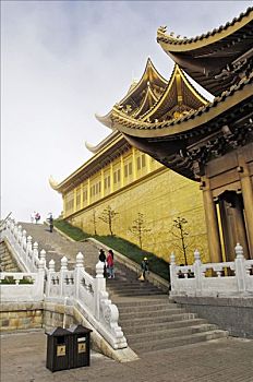 庙宇,雕塑,峨嵋,靠近,成都,中国,亚洲
