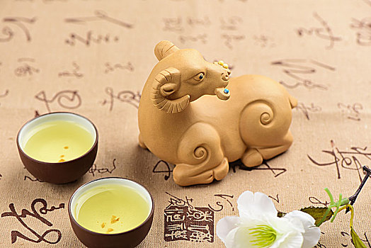 紫砂茶壶茶杯茶具方壶茶文化茶艺茶宠山羊