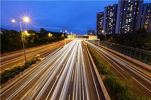 光影,城市,公路