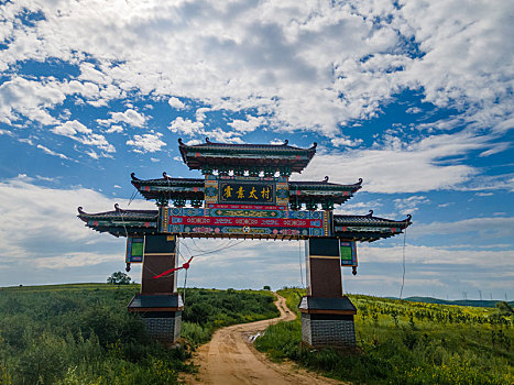 张北草原天路的美丽风景