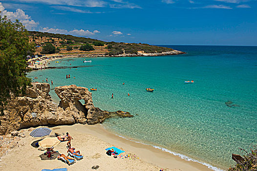 海滩,靠近,克里特岛,希腊,欧洲