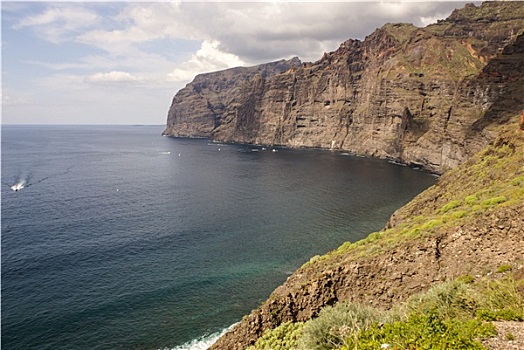 风景,悬崖,特内里费岛,加纳利群岛,西班牙