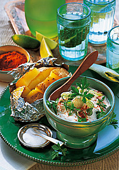 洋葱,海法,辛辣,奶油,浸,酸乳,以色列,烹饪