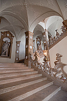米拉贝尔宫殿,楼梯,萨尔茨堡,奥地利,欧洲