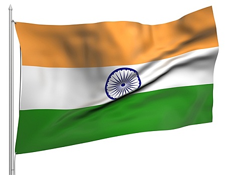 飞,旗帜,印度,国家