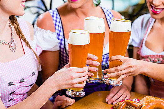 特写,人,喝,啤酒,巴伐利亚
