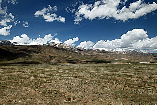 西藏,高原,蓝天,白云,湖水,0075
