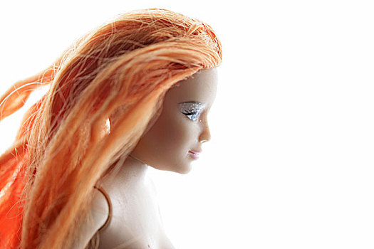 红发,头像,没有物权,序列,玩具,娃娃,芭比娃娃,女人,长发,概念,孩子,美,工作室