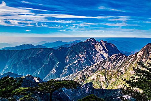 安徽省黄山市黄山风景区天海大峡谷自然景观