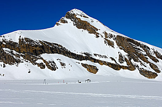 山,高处,冰河,滑雪胜地,瑞士,欧洲