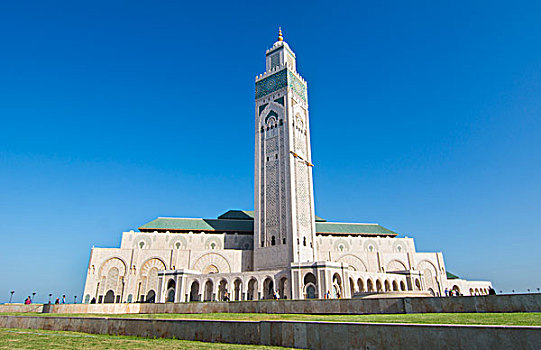 卡萨布兰卡,摩洛哥,户外,著名,哈桑二世清真寺,清真寺,世界建筑