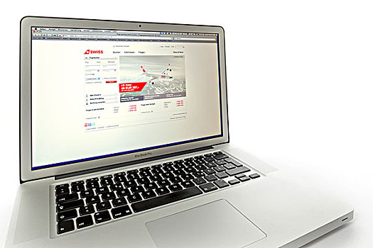 瑞士,航空公司,网站,展示,显示屏,苹果,苹果笔记本