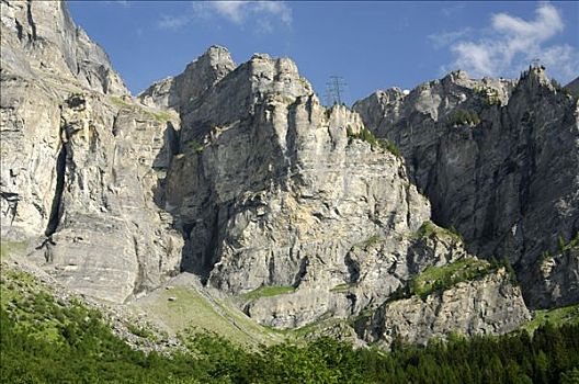 岩石,脸,顶峰,瓦莱,瑞士