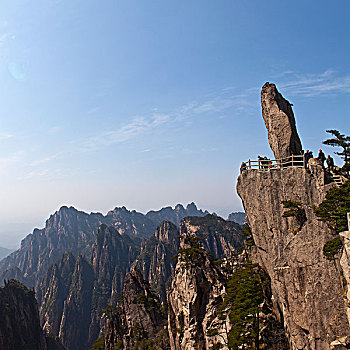 黄山,怪石,自然景观