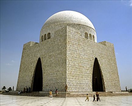 国家,陵墓,穆罕默德-阿里,大理石,卡拉奇,巴基斯坦