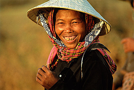 柬埔寨,女人,微笑,头像