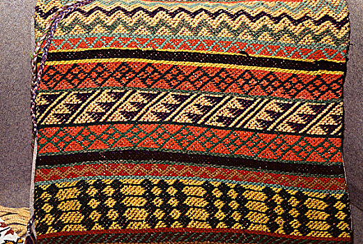 迈阿密,部落,传统,手指,编织物,布,彩色,纱线,枕头,遮盖