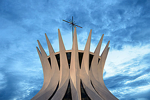 大教堂,巴西利亚,建筑师,奥斯卡-涅梅耶,联邦,地区,巴西,南美